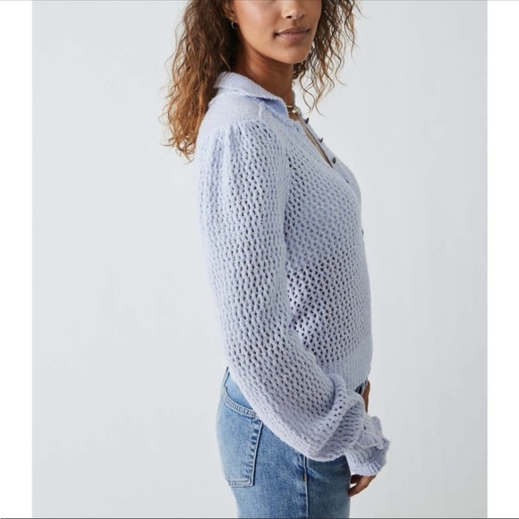 {NWT} $138 FREE PEOPLE  snowdraft pullover/peri ice - Picture 3 of 5